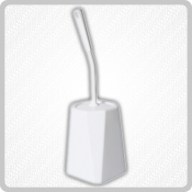 Closed Toilet Brush Set White