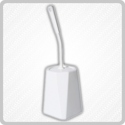 Closed Toilet Brush Set White